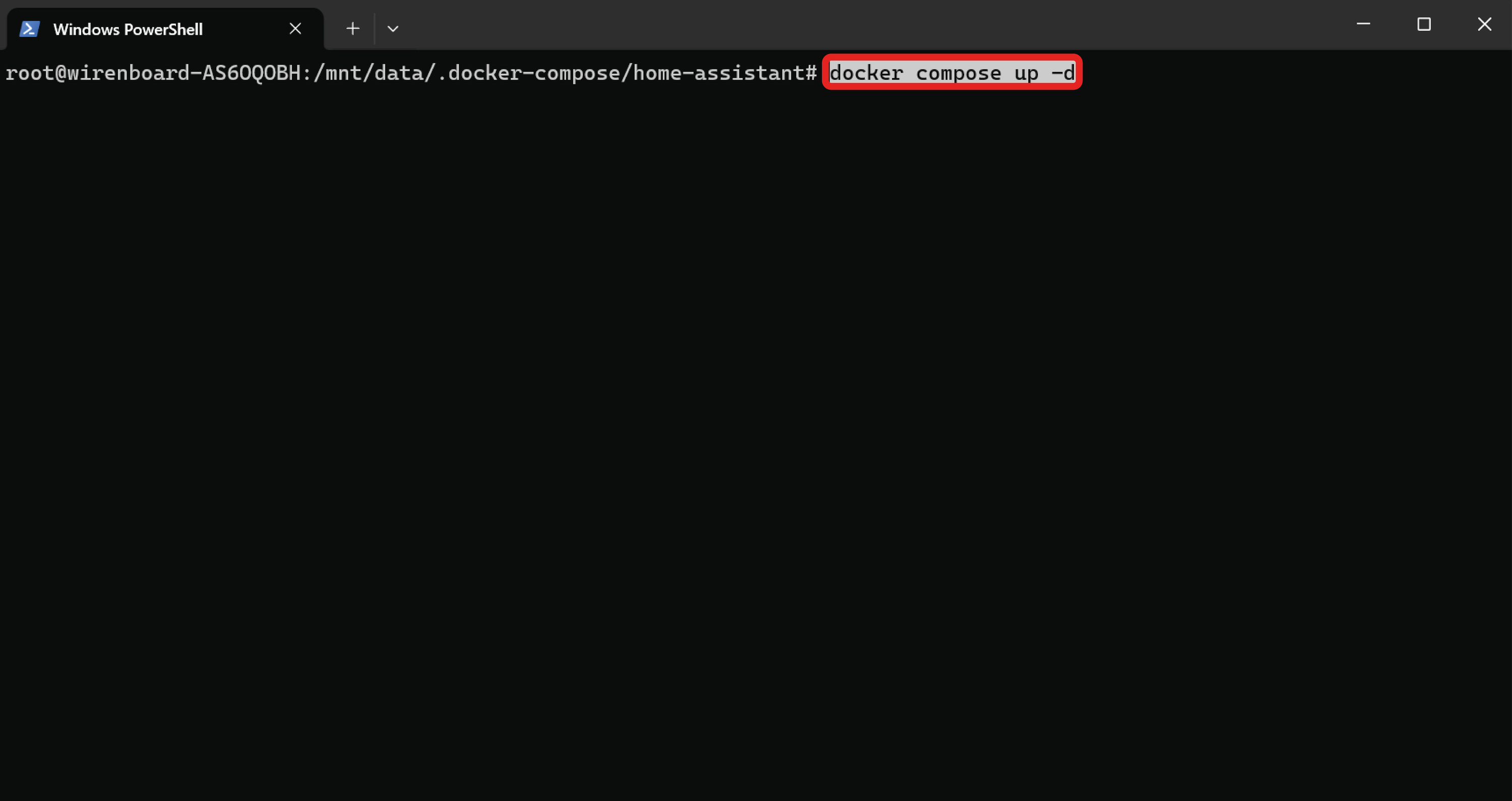 Запускаем сборку Home Assistant с перенесённого контейнера: