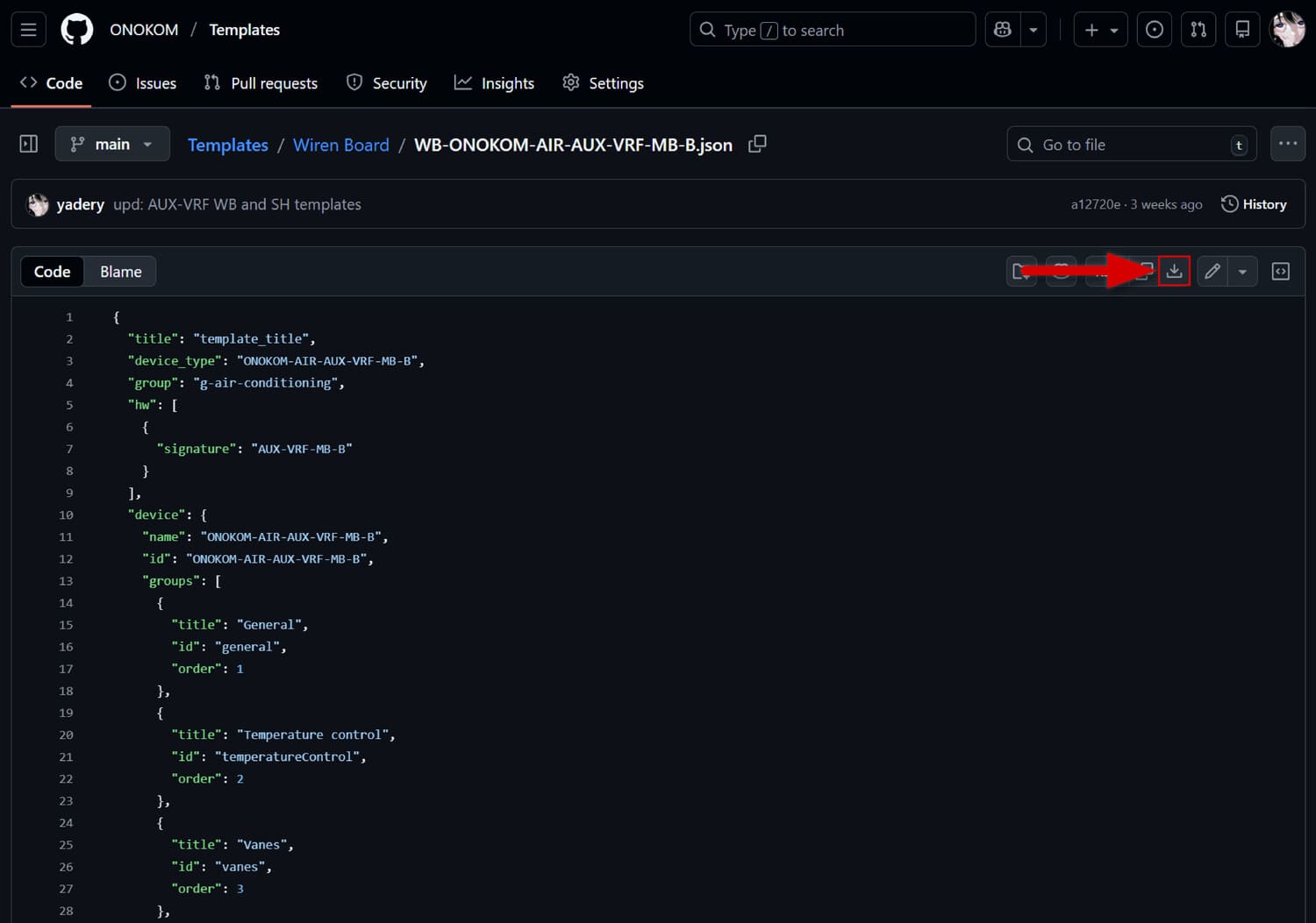 Затем нажимаем на кнопку «Download» правом верхнем углу окна