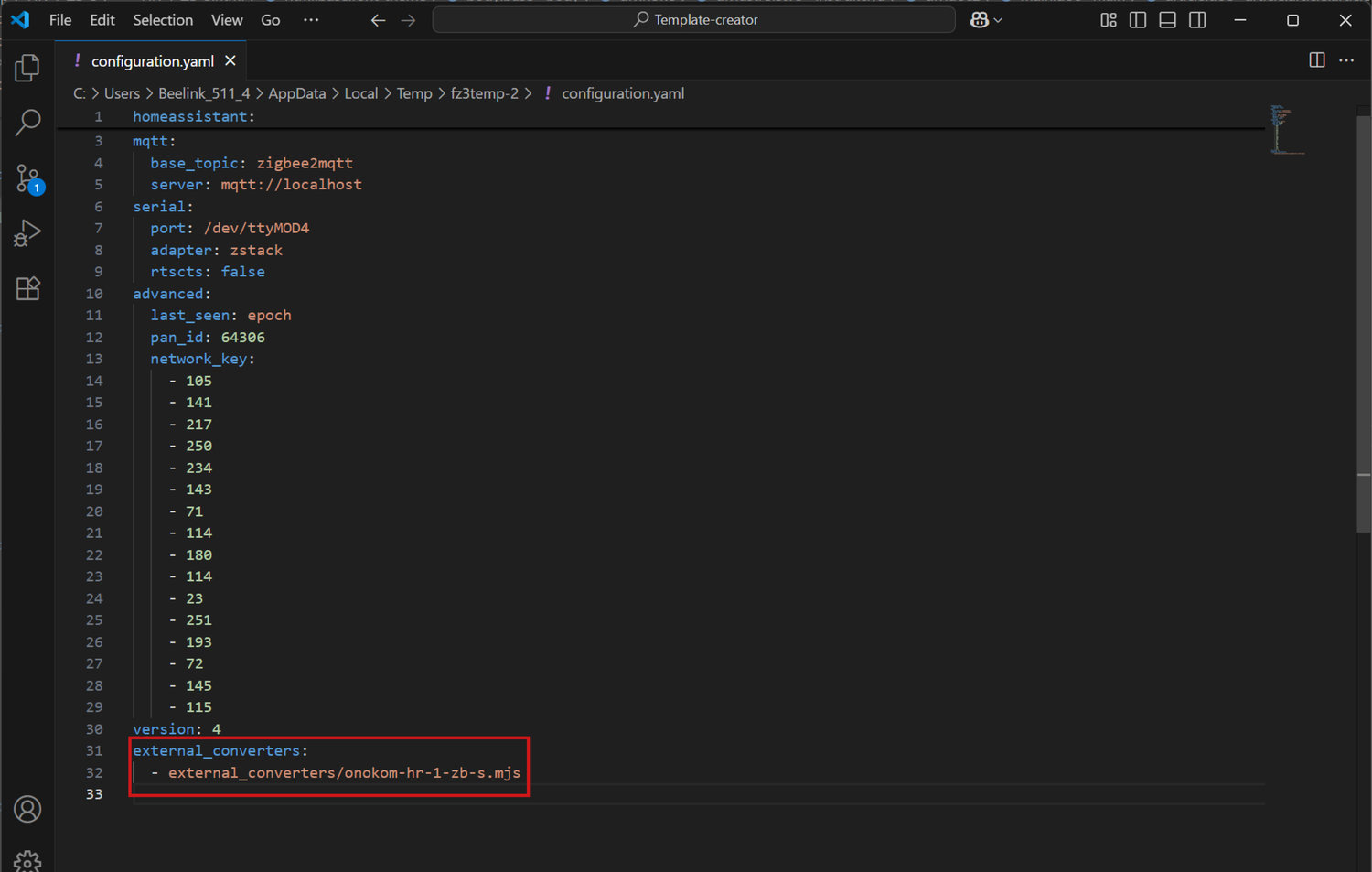 В файле требуется добавить следующую конструкцию: