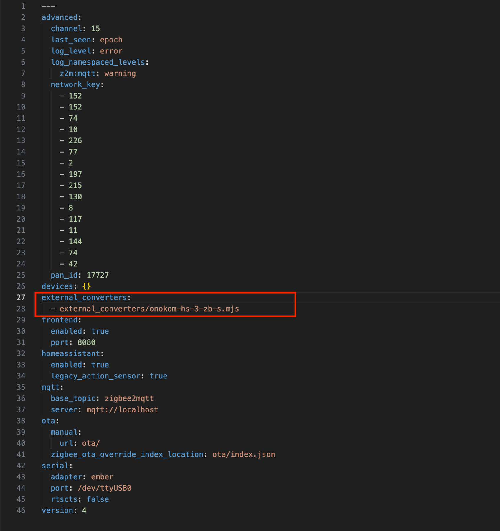 В файле требуется добавить следующую конструкцию:
