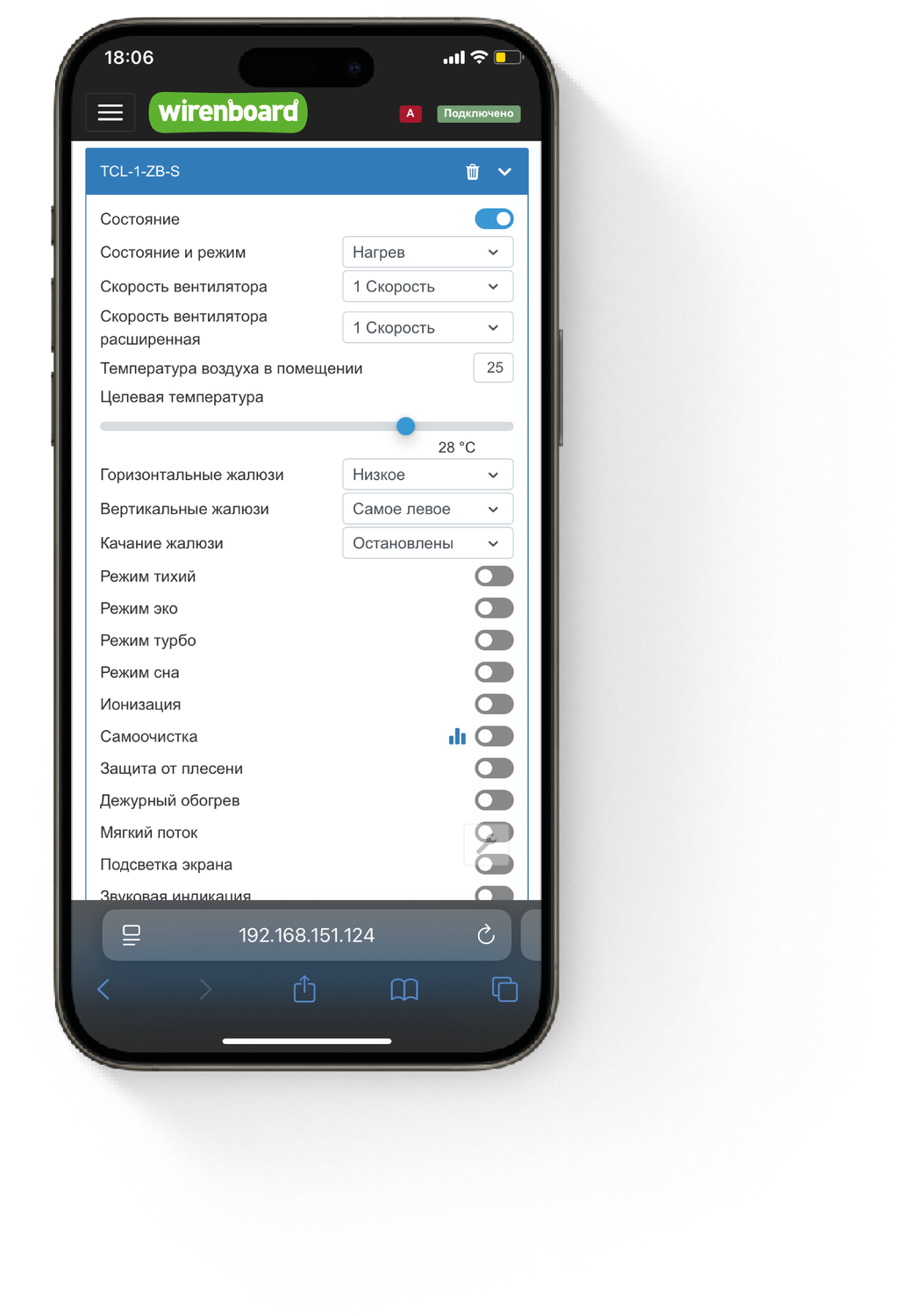 Экран с общим отображением устройств