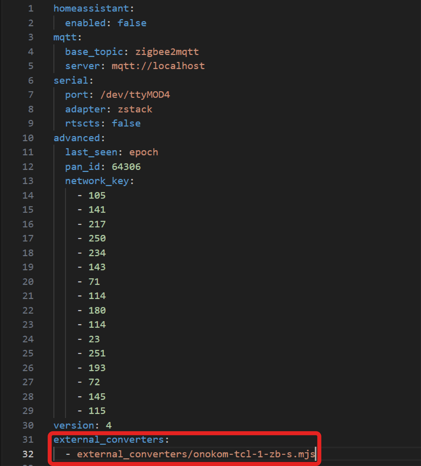 В файле требуется добавить следующую конструкцию: